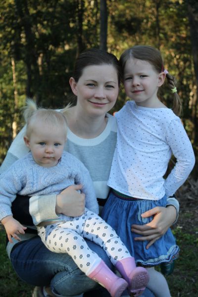 Dr Sally Staton with her two children